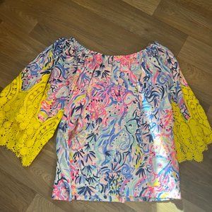 Lilly Pulitzer Off Shoulder Top